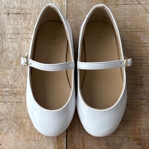 Janie and Jack White Patent Shoes size 8